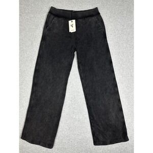 Noveaterra Pants Mens Medium Black Relaxed Fit Straight Leg Lounge Casual Soft‎